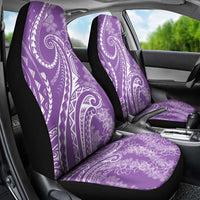 Polynesia Plumeria Lei Car Seat Cover Periwinkle Curves Motif