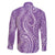 Polynesia Plumeria Lei Family Matching Off The Shoulder Long Sleeve Dress and Hawaiian Shirt Periwinkle Curves Motif