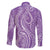 Polynesia Plumeria Lei Family Matching Off Shoulder Short Dress and Hawaiian Shirt Periwinkle Curves Motif