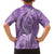 Polynesia Plumeria Lei Family Matching Summer Maxi Dress and Hawaiian Shirt Periwinkle Curves Motif