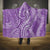Polynesia Plumeria Lei Hooded Blanket Periwinkle Curves Motif