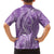 Polynesia Plumeria Lei Kid Hawaiian Shirt Periwinkle Curves Motif