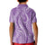 Polynesia Plumeria Lei Kid Polo Shirt Periwinkle Curves Motif