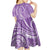 Polynesia Plumeria Lei Kid Short Sleeve Dress Periwinkle Curves Motif