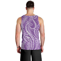 Polynesia Plumeria Lei Men Tank Top Periwinkle Curves Motif