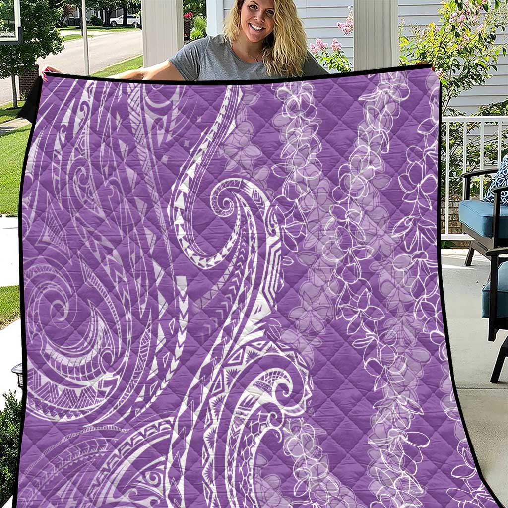 Polynesia Plumeria Lei Quilt Periwinkle Curves Motif LT7 Periwinkle - Polynesian Pride