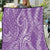 Polynesia Plumeria Lei Quilt Periwinkle Curves Motif