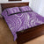 Polynesia Plumeria Lei Quilt Bed Set Periwinkle Curves Motif
