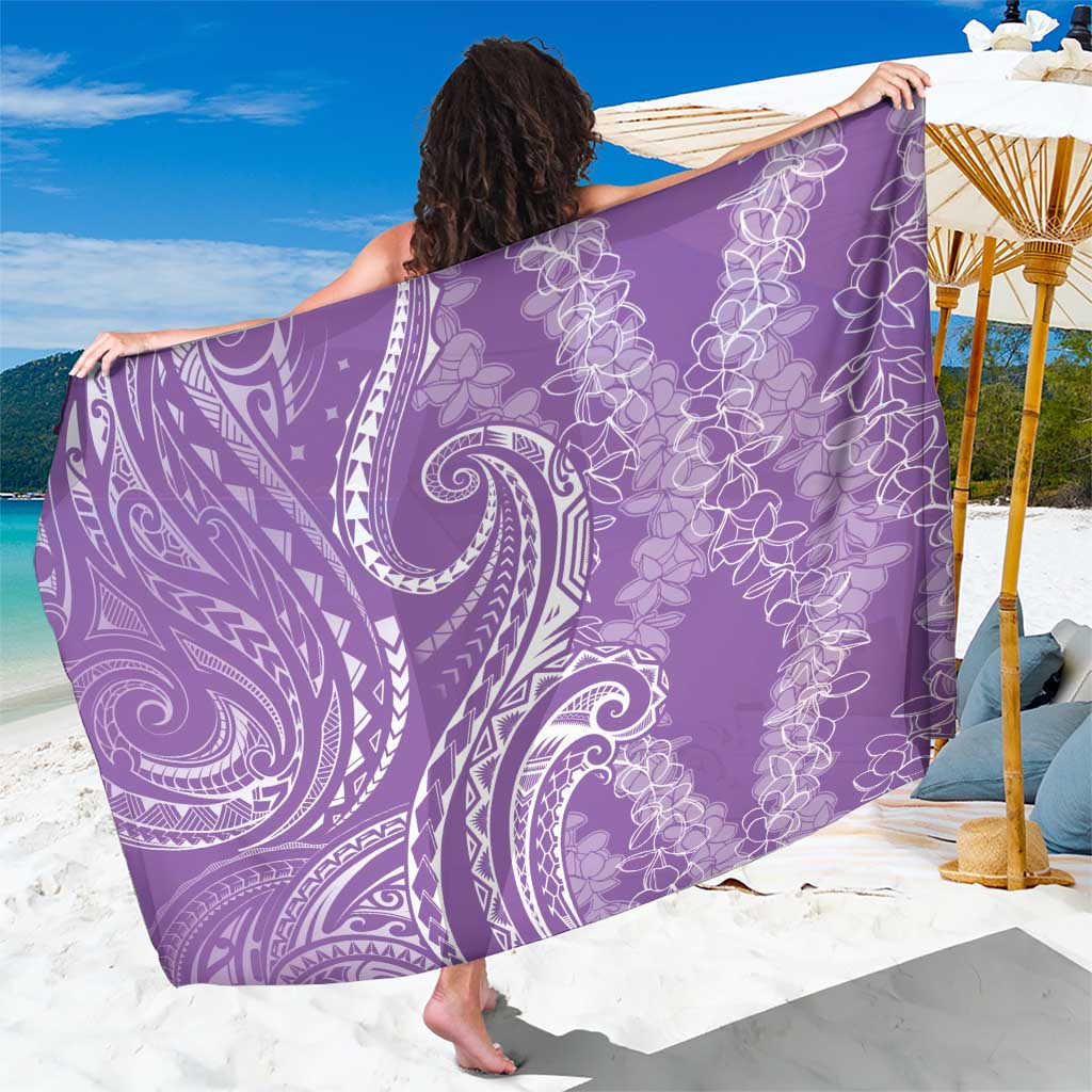 Polynesia Plumeria Lei Sarong Periwinkle Curves Motif LT7 One Size 44 x 66 inches Periwinkle - Polynesian Pride