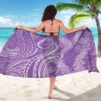Polynesia Plumeria Lei Sarong Periwinkle Curves Motif