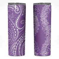 Polynesia Plumeria Lei Skinny Tumbler Periwinkle Curves Motif LT7 Periwinkle - Polynesian Pride