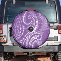 Polynesia Plumeria Lei Spare Tire Cover Periwinkle Curves Motif