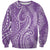 Polynesia Plumeria Lei Sweatshirt Periwinkle Curves Motif