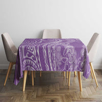 Polynesia Plumeria Lei Tablecloth Periwinkle Curves Motif