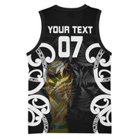 New Zealand WC2026 Custom Black Basketball Jersey Silver Fern
