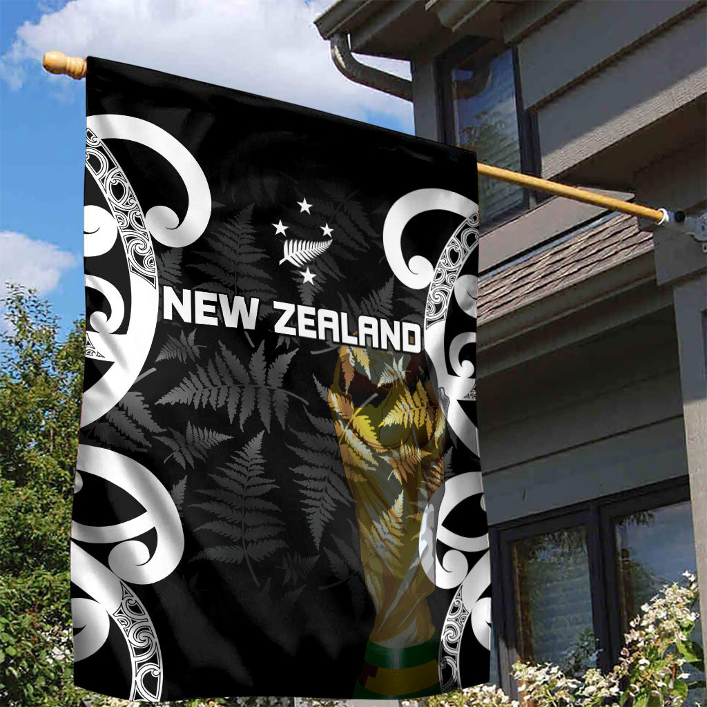New Zealand WC2026 Black Garden Flag Silver Fern