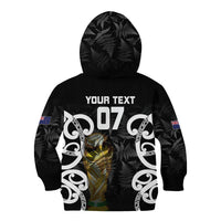 New Zealand WC2026 Custom Black Kid Hoodie Silver Fern