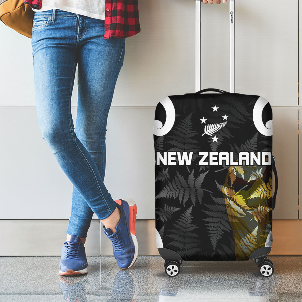 New Zealand WC2026 Black Luggage Cover Silver Fern