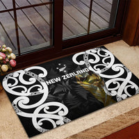 New Zealand WC2026 Black Rubber Doormat Silver Fern
