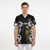 New Zealand WC2026 Custom Black Scrub Top Silver Fern