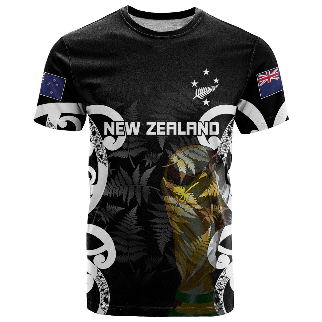 New Zealand WC2026 Custom Black T Shirt Silver Fern