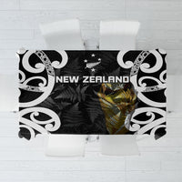 New Zealand WC2026 Black Tablecloth Silver Fern