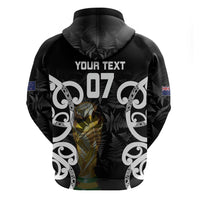 New Zealand WC2026 Custom Black Zip Hoodie Silver Fern