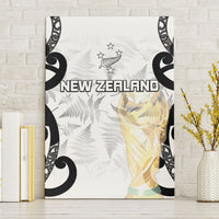 New Zealand WC2026 White Canvas Wall Art Silver Fern