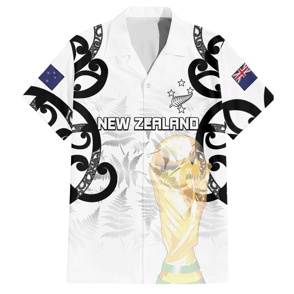 New Zealand WC2026 Custom White Hawaiian Shirt Silver Fern