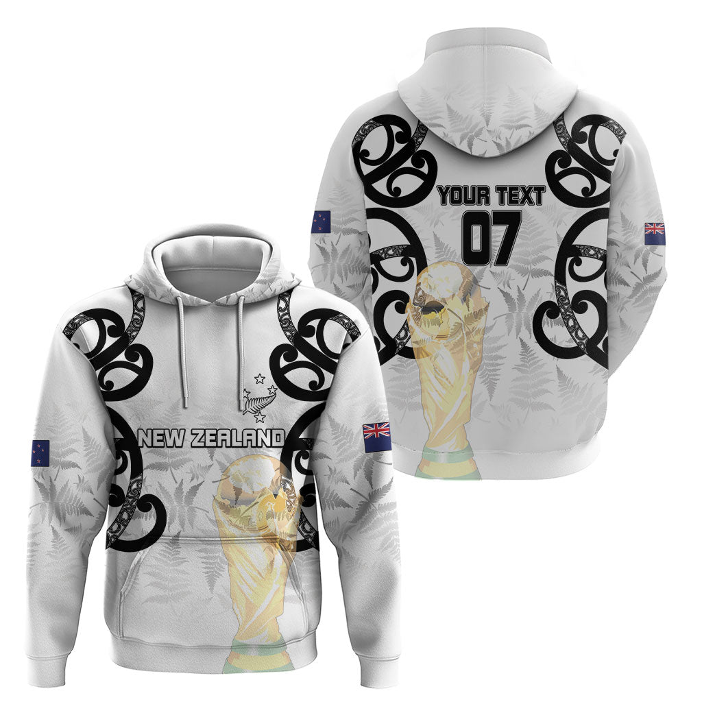 New Zealand WC2026 Custom White Hoodie Silver Fern