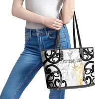 New Zealand WC2026 White Leather Tote Bag Silver Fern