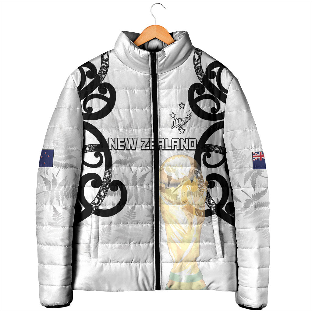 New Zealand WC2026 Custom White Padded Jacket Silver Fern