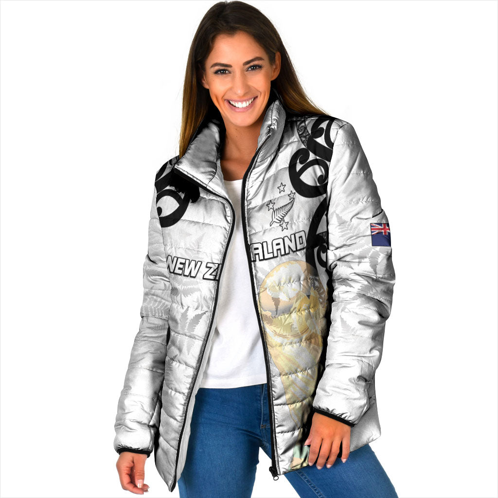 New Zealand WC2026 Custom White Padded Jacket Silver Fern