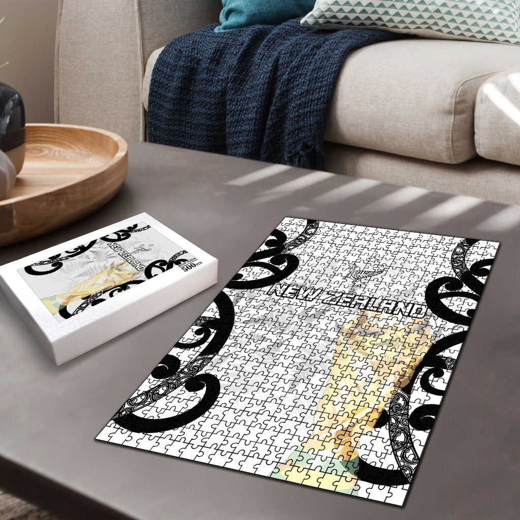 New Zealand WC2026 White Puzzle Silver Fern