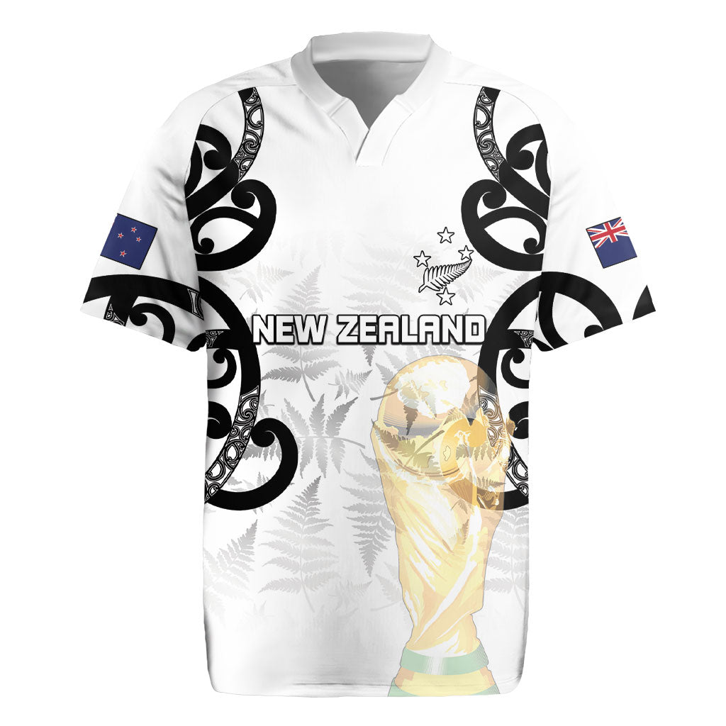 New Zealand WC2026 Custom White Rugby Jersey Silver Fern LT7 White - Polynesian Pride