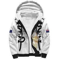 New Zealand WC2026 Custom White Sherpa Hoodie Silver Fern