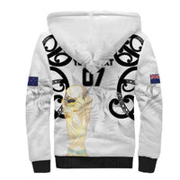 New Zealand WC2026 Custom White Sherpa Hoodie Silver Fern