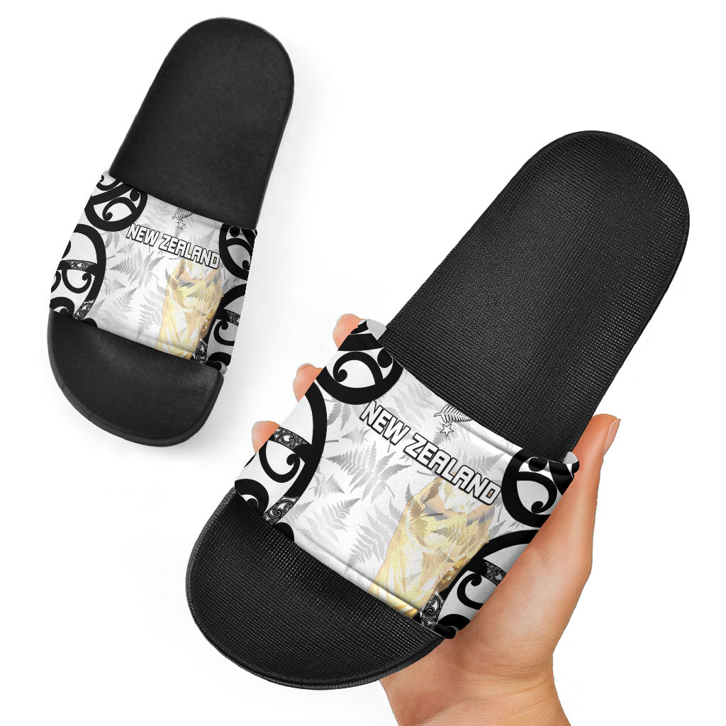 New Zealand WC2026 White Slide Sandals Silver Fern