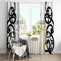 New Zealand WC2026 White Window Curtain Silver Fern