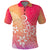 Polynesia Polo Shirt Plumeria Pink Gradient Curves LT7 Pink - Polynesian Pride