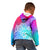 Polynesia Kid Hoodie Plumeria Galaxy Gradient Curves LT7 - Polynesian Pride