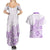 Polynesia Couples Matching Summer Maxi Dress and Hawaiian Shirt Plumeria Lavender Curves LT7 - Polynesian Pride