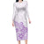 Polynesia Long Sleeve Bodycon Dress Plumeria Lavender Curves LT7 Long Dress Purple - Polynesian Pride