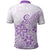 Polynesia Polo Shirt Plumeria Lavender Curves LT7 - Polynesian Pride