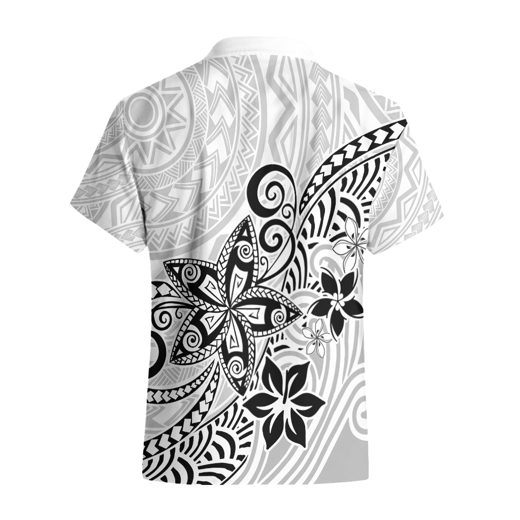 Polynesia Hawaiian Shirt Plumeria White Curves LT7 - Polynesian Pride