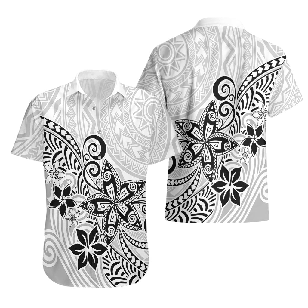 Polynesia Hawaiian Shirt Plumeria White Curves LT7 - Polynesian Pride
