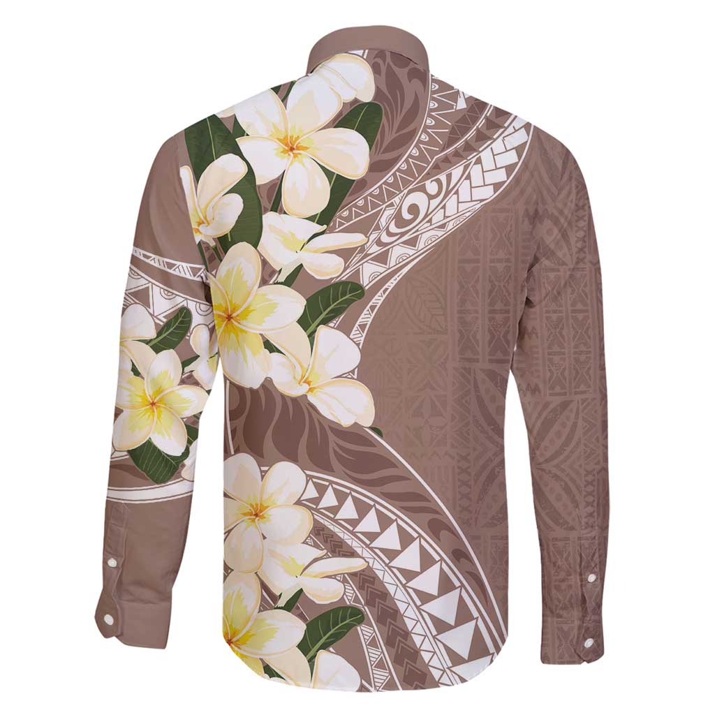 Aloha Hawaii Festive Family Matching Off Shoulder Maxi Dress and Hawaiian Shirt Frangipani Lace Classic - Beige LT7 - Polynesian Pride