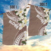 Aloha Hawaii Festive Garden Flag Frangipani Lace Classic - Beige