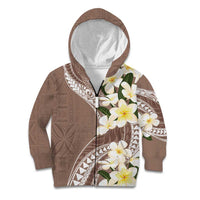 Aloha Hawaii Festive Kid Hoodie Frangipani Lace Classic - Beige