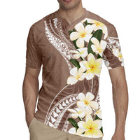 Aloha Hawaii Festive Rugby Jersey Frangipani Lace Classic - Beige